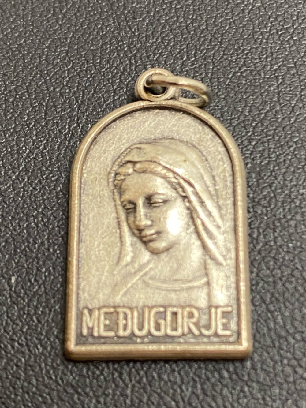 Medugorje Virgin Mary Pendant Medal Charm Catholic Religious Silver Tone